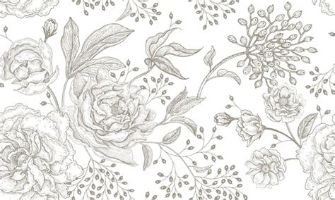 Premium Vector Floral Vintage Seamless Pattern