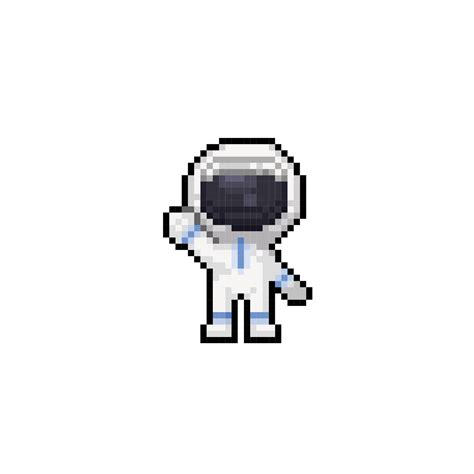 Astronaut Waving Hand In Pixel Art Style 27711627 Vector Art At Vecteezy