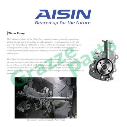 AISIN Made In Japan Engine Water Pump For Mitsubishi Fuso FE639 Canter 4D34