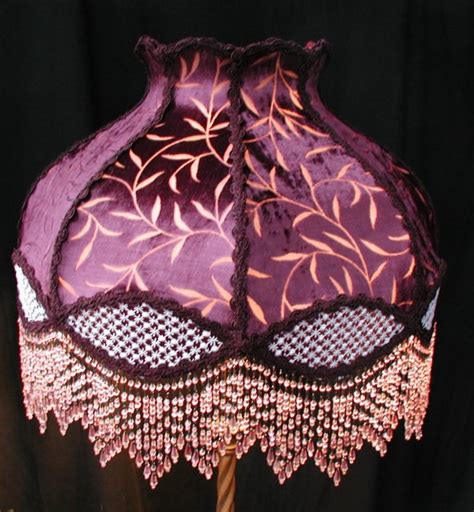 Victorian Lampshade With Beaded Fringe