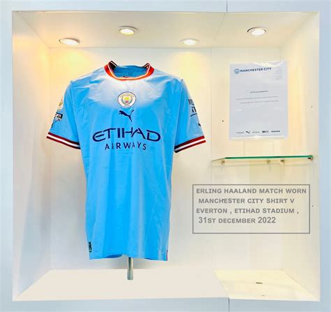 Erling Haaland Match Worn Manchester City Shirt 2022 2023 Season