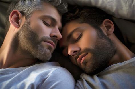 Premium Photo You Are The Beautiful Part Of My Life Gay Couple Spirit Men Hugging In Bed