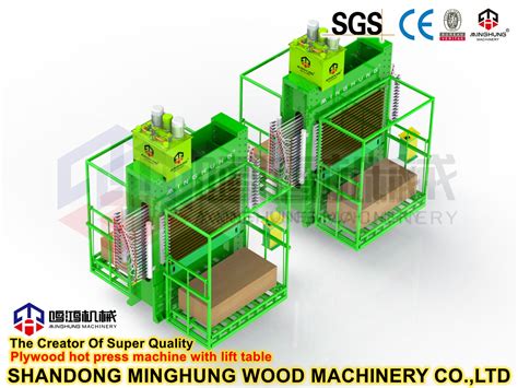 500t Daylights Plywood Hydraulic Hot Press SHANDONG MINGHUNG WOOD MACHINERY CO LTD