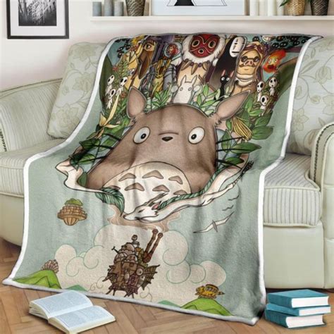 Ghibli Character Microfleece Blanket Studio Ghibli Store