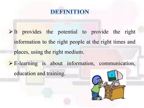 Definition Of E Learning R D Sivakumar Ppt