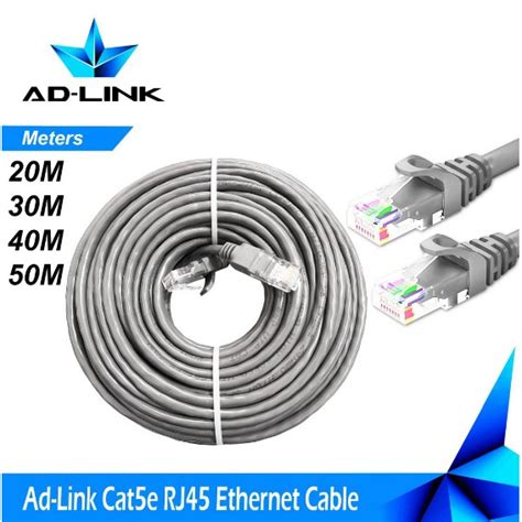 Ad Link Cat5e 30m 40m 50m Rj45 Ethernet Network Lan Cable Cca Grey Up To 1gbps 40m 50 Meters