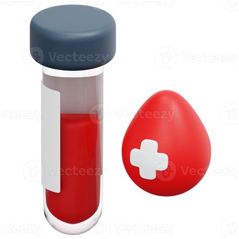 Blood Test D Render Icon Illustration Png