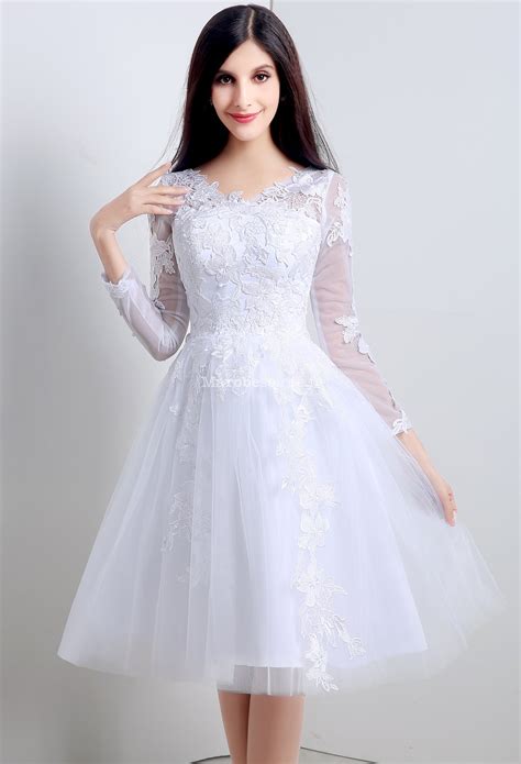 Robe De Mariée Courte Dentelle Vaporeuse