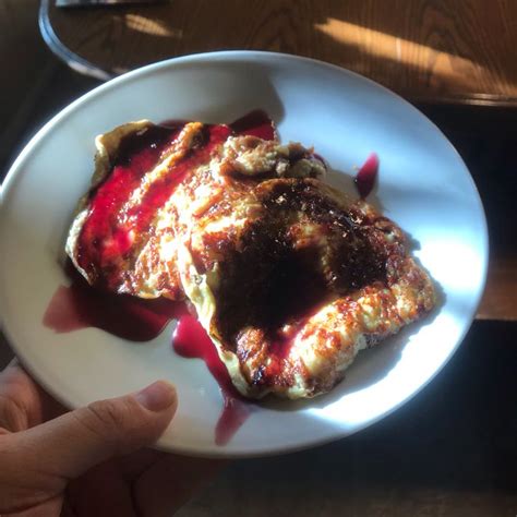 2 Ingredient Pancake With Boysenberry Syrup
