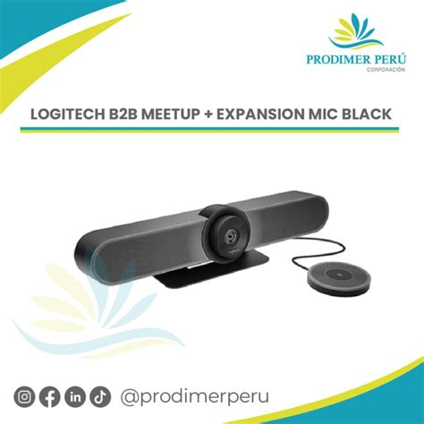 Videoconferencia Logitech B B Meetup Expansion Mic Black Prodimer Per