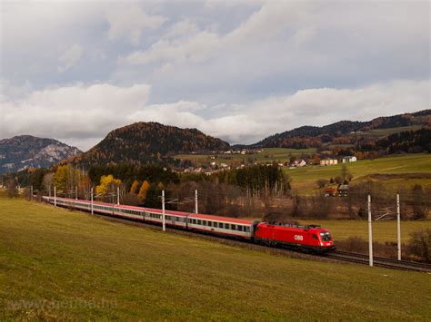 An unidentified ÖBB 1016 is seen between Mariahof St Lambrecht and