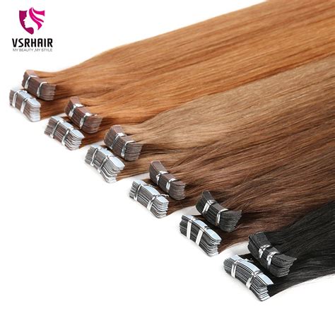 Vsr Pu Extension De Cheveux Super Naturels Double Bande Adhésive