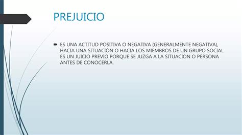 Prejuicio Y Discriminacion Ppt Descarga Gratuita