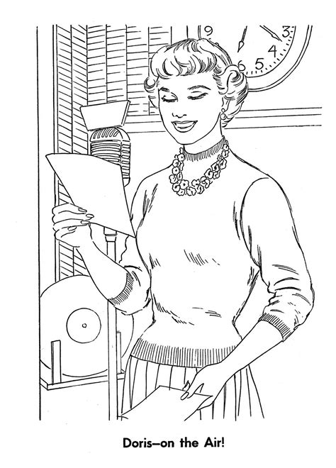 Doris Day Coloring Book Page 4 Coloring Books Dory Book Pages