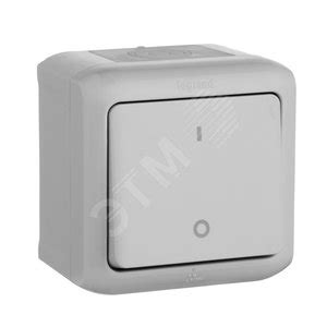 Выключатель одноклавишный для открытой установки 220в 10а ip44 legrand
