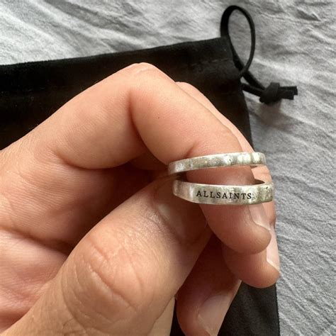 All Saints Josh Sterling Silver 925 Ring Set Small Depop