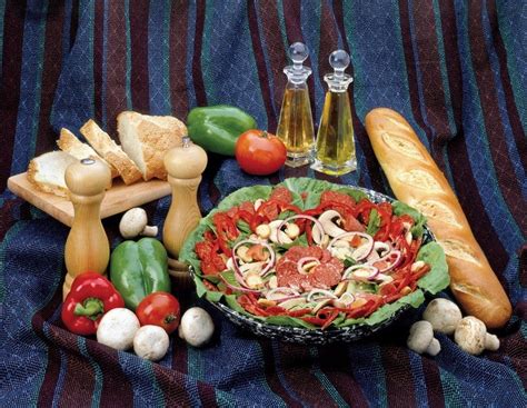 Antipasto on Cloth - Prepared Food Photos, Inc.