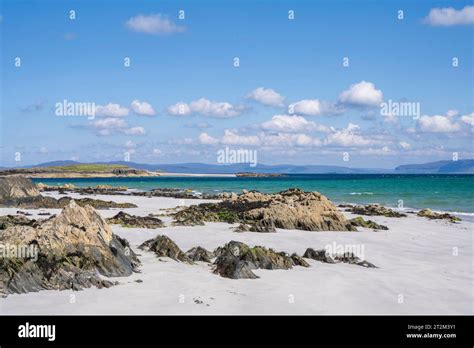 Sandy Beach Beach White Strand Of The Monks On The Hebridean Island Of