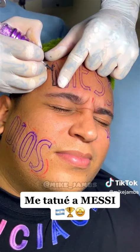 TikTok Viral Influencer Se Arrepiente De Haberse Tatuado Messi En El