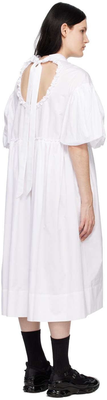 Simone Rocha White Puff Sleeve Midi Dress Simone Rocha