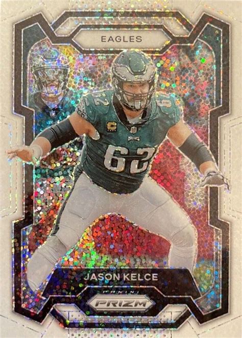 Jason Kelce 2023 Prizm 245 White Sparkle SSP Price Guide Sports