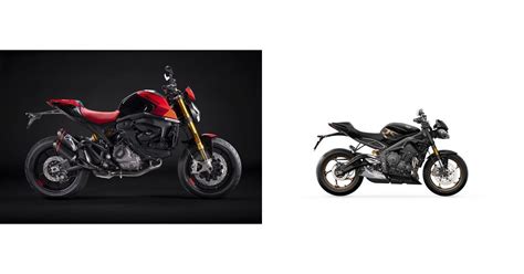 Motorrad Vergleich Ducati Monster SP 2023 Vs Triumph Street Triple 765