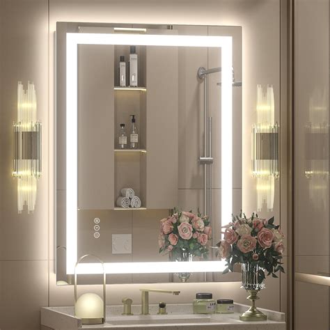 Orren Ellis Aevar Super Bright Front And Back Lighted Anti Fog Bathroom Vanity Mirror With