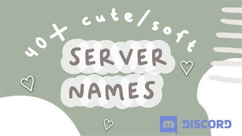 40 Cute Soft Discord Server Names Discord Tutorial YouTube