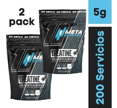 2 Pack Creatina Meta Nutrition Monohidratada Envio Gratis Meses Sin