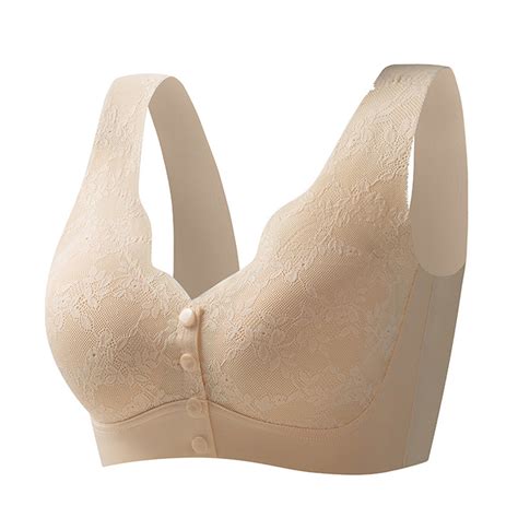 Women Wireless Bras Support Plus Size Comfort Front Closure Bra Full Coverage Lifting Push Up