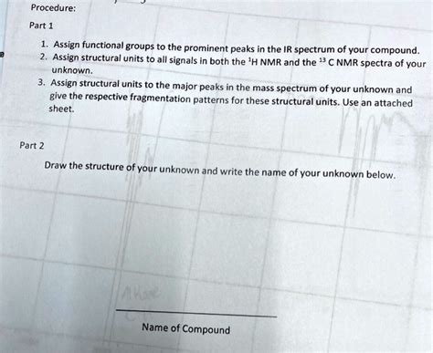 Solved Procedure Part 1 Assign Functional Groups To The Prominent Peaks In The Ir Spectrum Of