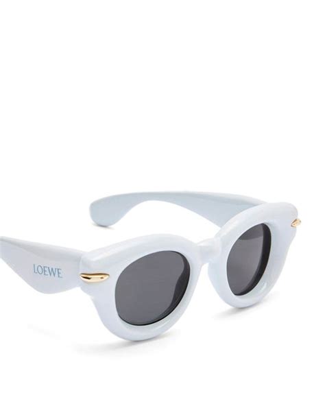 Loewe Inflated Round Sunglasses In Gray Lyst