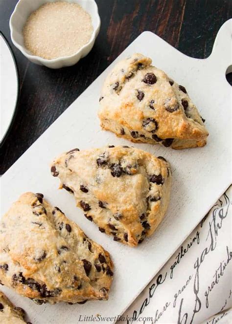 Easy Chocolate Chip Scones Recipe Little Sweet Baker