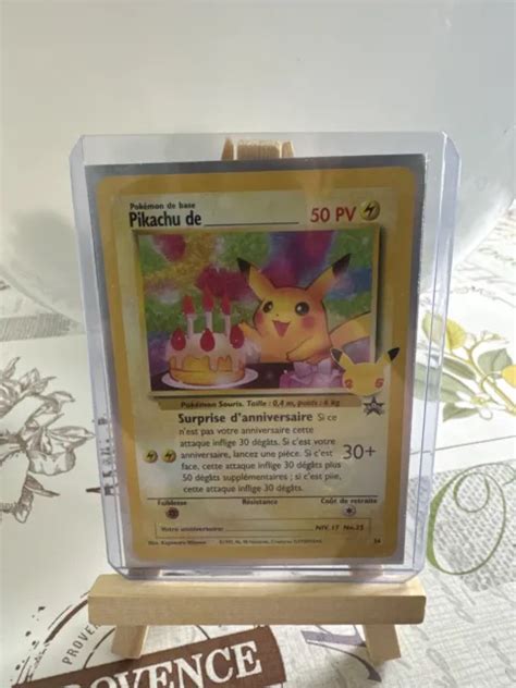 Carte Pok Mon Pikachu De Anniversaire Promo C L Brations Ans Fr