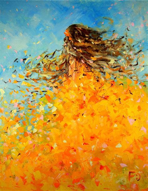 Autumn painting Autumn picture Golden Autumn Artwork | Etsy