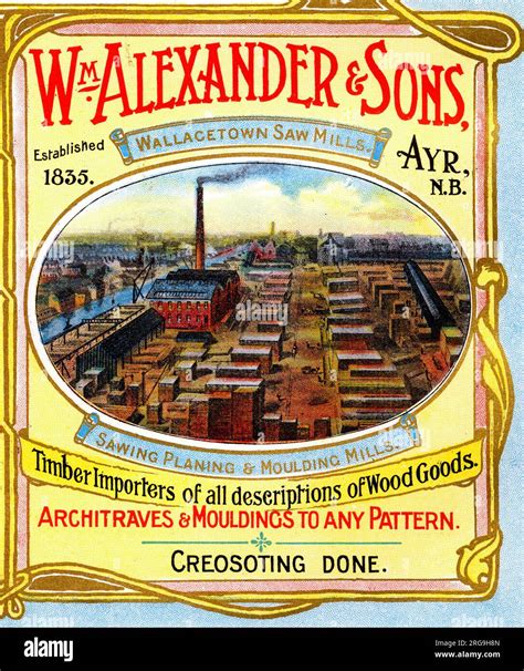 William Alexander Wallacetown Saw Mills Ayr Scotland S Industrial