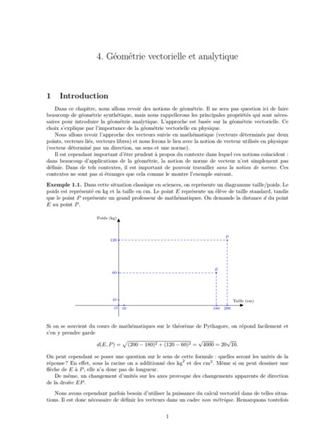 4 Géométrie vectorielle et analytique