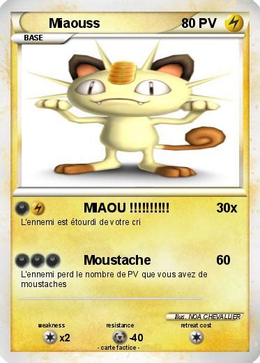 Pokémon Miaouss 90 90 MIAOU Ma carte Pokémon