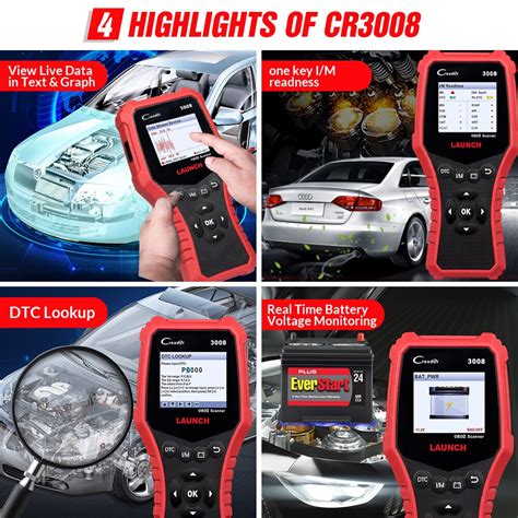 Launch X Cr Obd Automotive Scanner Obdii Code Reader Diagnostic