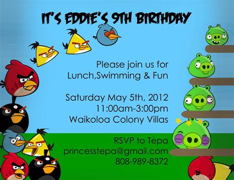 Free Angry Birds Invitation Templates Artofit