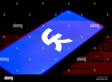 In this photo illustration the VKontakte (VK) logo seen displayed on a ...
