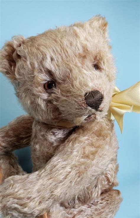 Vintage 1950 S German Steiff Original Teddy Bear With Shaggy Curly Mohair Antique Teddy Bears