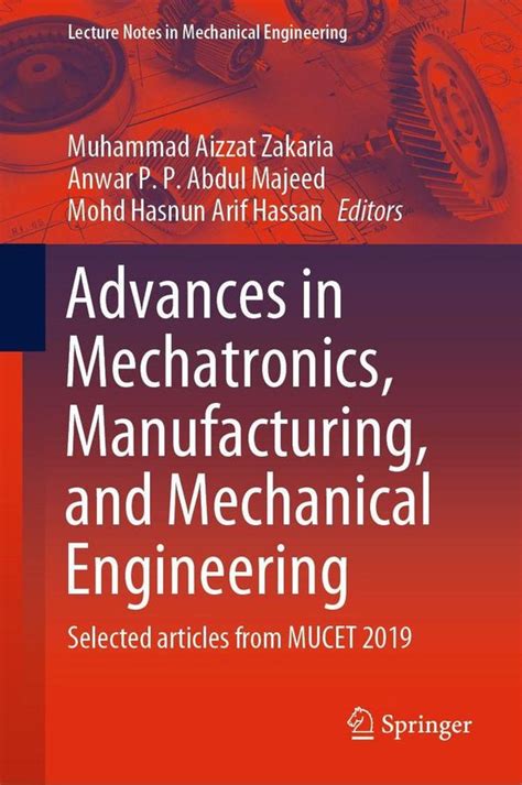 Lecture Notes In Mechanical Engineering Advances In Mechatronics