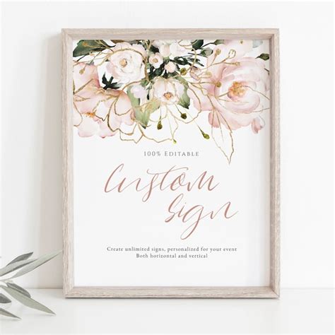 8x10 Printable Sign Etsy