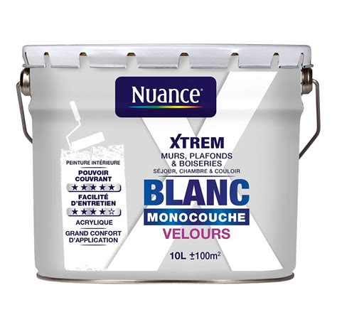 Peinture monocouche blanc velours 10L Bricomarché