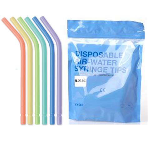 Disposable Dental Plastic 3 Way Spray Nozzle Tube Syringe China Dental Air Water Syringe Tips