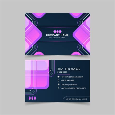 Free Vector Colorful Abstract Business Card Template