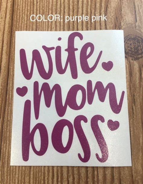 Wife Mom Boss Vinyl Decal Sticker Car Decal Car Accessory Laptop