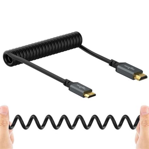 C Ble Spiral Mini Hdmi Vers Hdmi Hdmi M Le Vers Mini Hdmi M Le