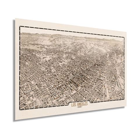 Buy Historix Vintage 1909 Map of Los Angeles California - 24x36 Inch ...